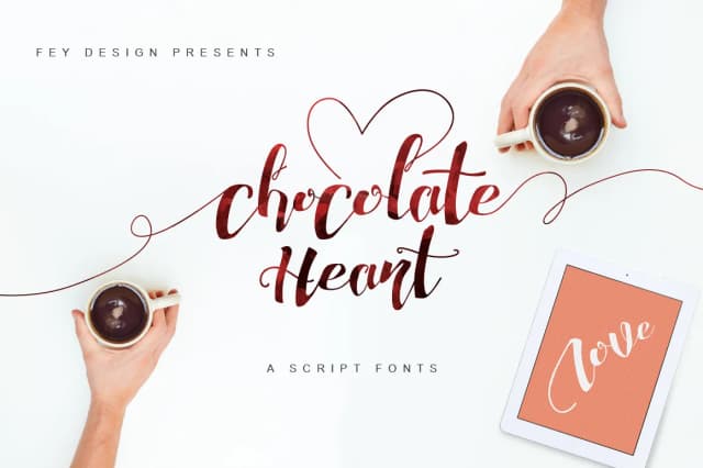 Chocolate Heart Font by feydesign — Script Handwritten Font