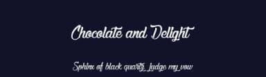 Chocolate and Delight by Cat.B — Script Handwritten Font — thumbnail 2