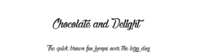 Chocolate and Delight by Cat.B — Script Handwritten Font — thumbnail 1