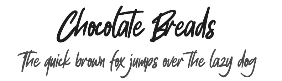 Chocolate Breads by Gassstype — Script Handwritten Font