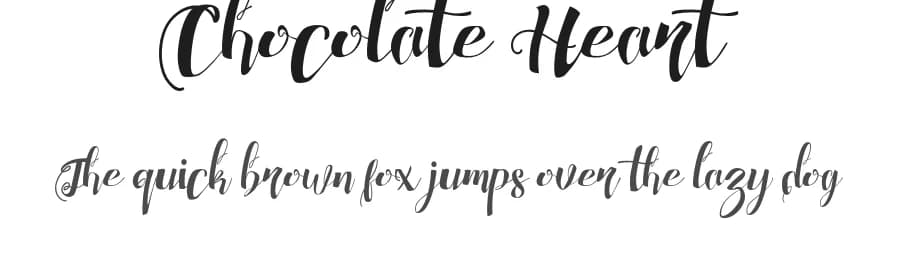 Chocolate Heart by FHFont — Script Handwritten Font