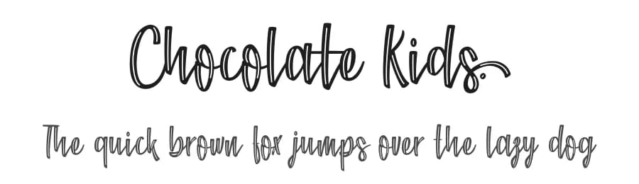 Chocolate Kids by Typhoon Type - Suthi Srisopha — Script Handwritten Font
