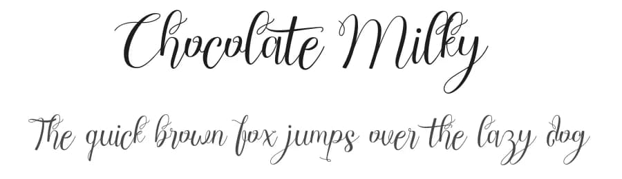 Chocolate Milky by FHFont — Script Handwritten Font