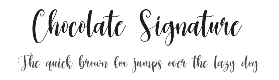 Chocolate Signature by Scratchones — Script Handwritten Font