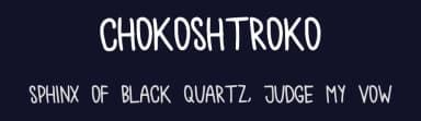 Chokoshtroko by Pjer Pjer — Script Handwritten Font — thumbnail 2