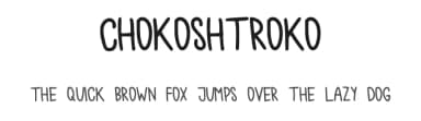 Chokoshtroko by Pjer Pjer — Script Handwritten Font — thumbnail 1