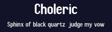 Choleric by Achmad Yani — Sans Serif Font — thumbnail 2