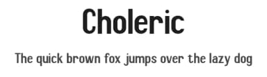 Choleric by Achmad Yani — Sans Serif Font — thumbnail 1