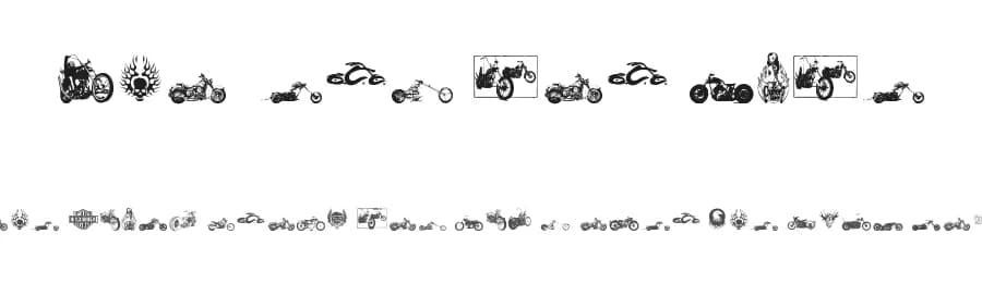 Choppers for Life — Dingbats Font