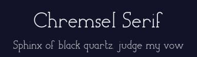Chremsel Serif by Daniel McShee — Serif Font — thumbnail 2