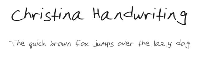 Christina Handwriting by Maria Rose — Script Handwritten Font