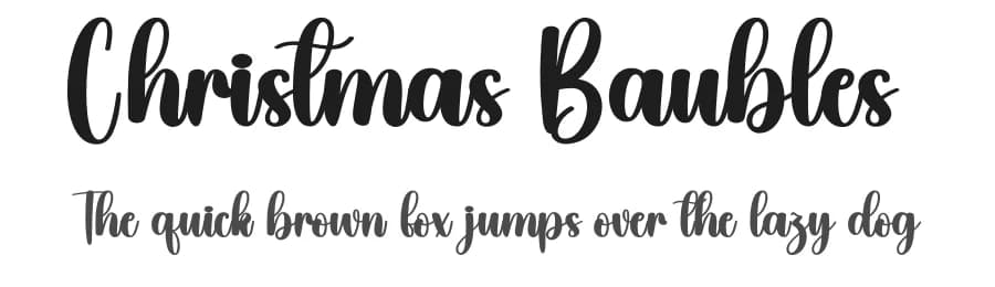 Christmas Baubles by Scratchones — Script Handwritten Font