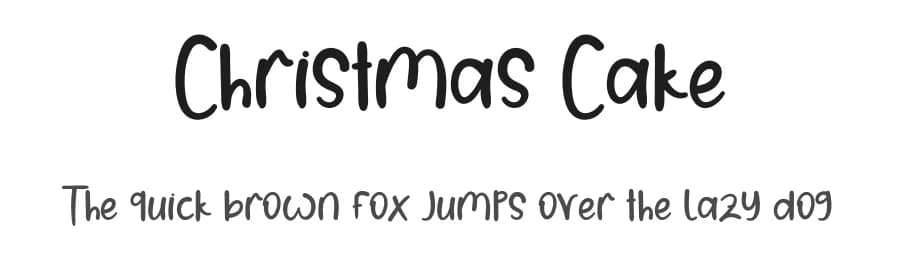 Christmas Cake by Etik Fatimah — Script Handwritten Font