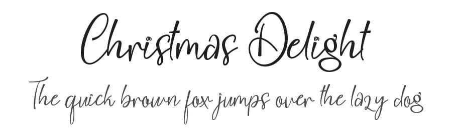 Christmas Delight by Yoga Letter — Script Handwritten Font