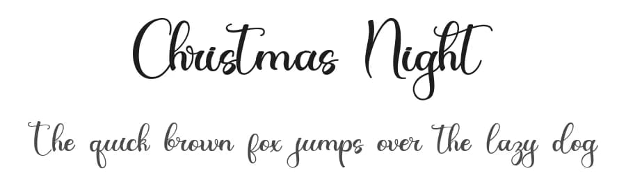 Christmas Night by Alif Ryan Zulfikar — Script Handwritten Font