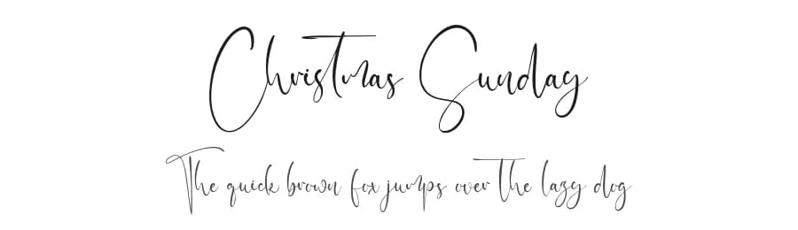 Christmas Sunday by Kong Font — Script Handwritten Font