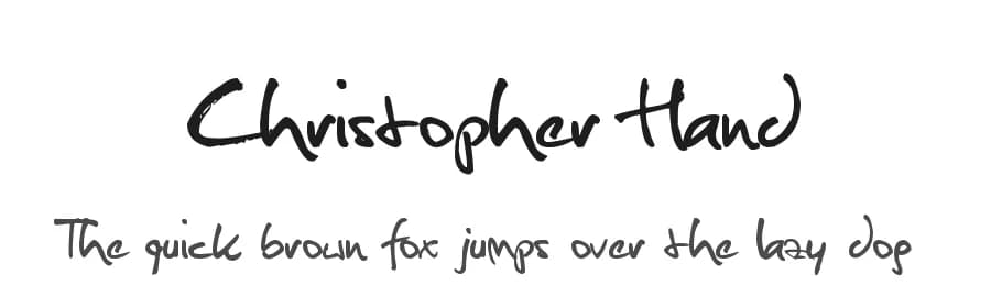 Christopher Hand by El Stinger — Script Handwritten Font — preview 1