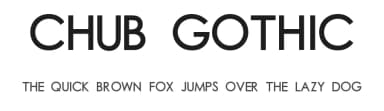 Chub Gothic by Ian Montgomery — Sans Serif Font — thumbnail 1