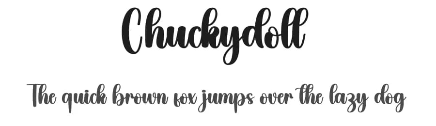 Chuckydoll by Scratchones — Script Handwritten Font
