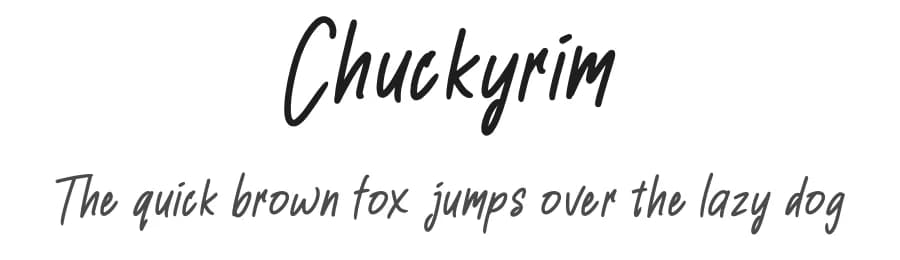 Chuckyrim by Pustudio — Script Handwritten Font