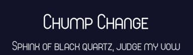 Chump Change by Chequered Ink — Sans Serif Font — thumbnail 2