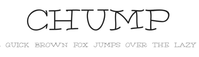 Chump by Adult Human — Script Handwritten Font