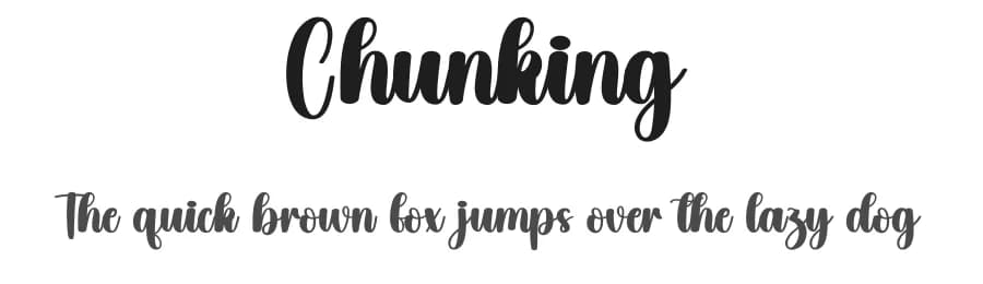 Chunking by Scratchones — Script Handwritten Font