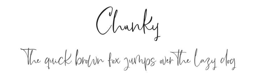 Chunky by Vunira Design — Script Handwritten Font