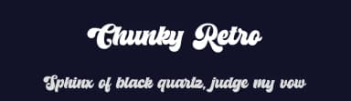 Chunky Retro by HansCo — Script Handwritten Font — thumbnail 2
