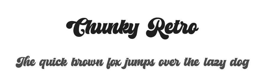 Chunky Retro by HansCo — Script Handwritten Font