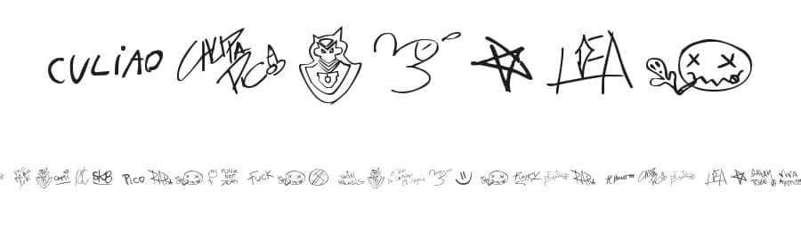 Chupalo by Germán  Gana — Dingbats Font