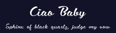 Ciao Baby by Roland Huse Design — Script Handwritten Font — thumbnail 2