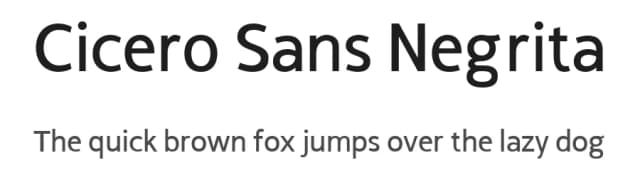 Cicero Sans Negrita by Ernesto Antón — Sans Serif Font