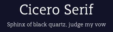 Cicero Serif by Ernesto Antón — Serif Font — thumbnail 2