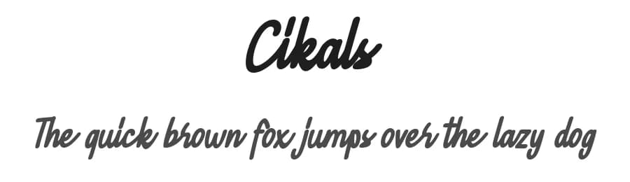 Cikals by Vunira Design — Script Handwritten Font