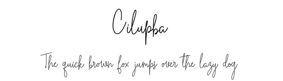 Cilupba by rudistudio — Script Handwritten Font