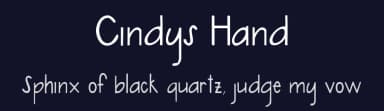 Cindys Hand by Cindiasaurus Rex — Script Handwritten Font — thumbnail 2