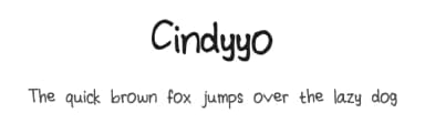 Cindyyo by Cindyyo — Script Handwritten Font — thumbnail 1