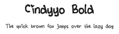Cindyyo Bold by Cindyyo — Script Handwritten Font — thumbnail 1