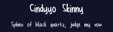 Cindyyo Skinny by Cindyyo — Script Handwritten Font — thumbnail 2