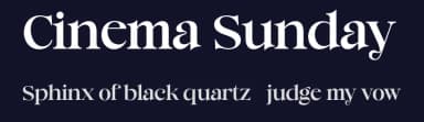 Cinema Sunday by Sansakerta — Serif Font — thumbnail 2