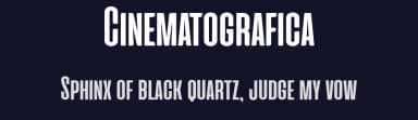 Cinematografica by Zetafonts — Sans Serif Font — thumbnail 2