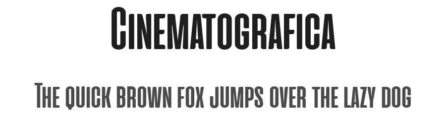 Cinematografica by Zetafonts — Sans Serif Font