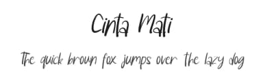 Cinta Mati by Bongkeng Art Studio — Script Handwritten Font — thumbnail 1