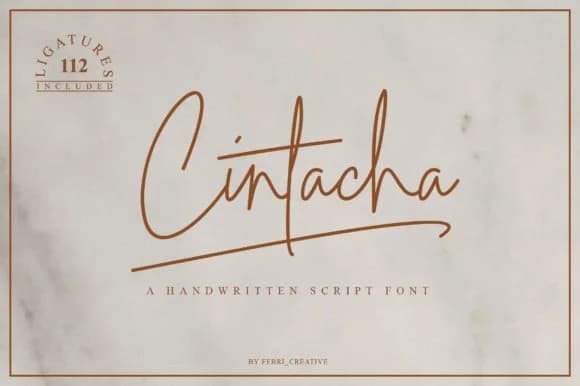 Cintacha Font by Febri Creative — Script Handwritten Font