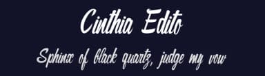 Cinthia Edito by dcoxy - Greg Medina — Script Handwritten Font — thumbnail 2