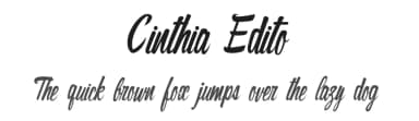 Cinthia Edito by dcoxy - Greg Medina — Script Handwritten Font — thumbnail 1