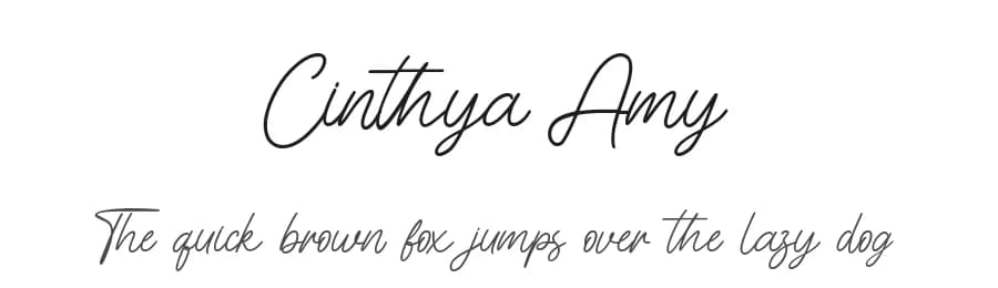 Cinthya Amy by StringLabs Creative Studio — Script Handwritten Font