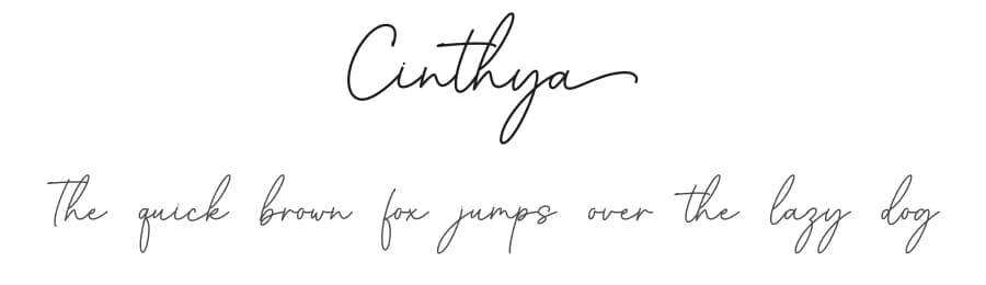 Cinthya by Graphix Line Studio — Script Handwritten Font
