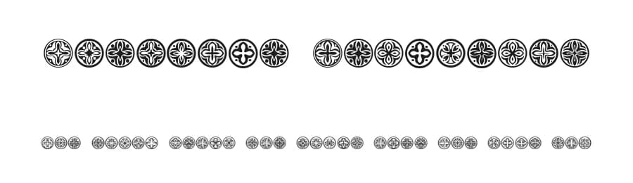 Circular Ornaments by Vladimir Nikolic — Dingbats Font